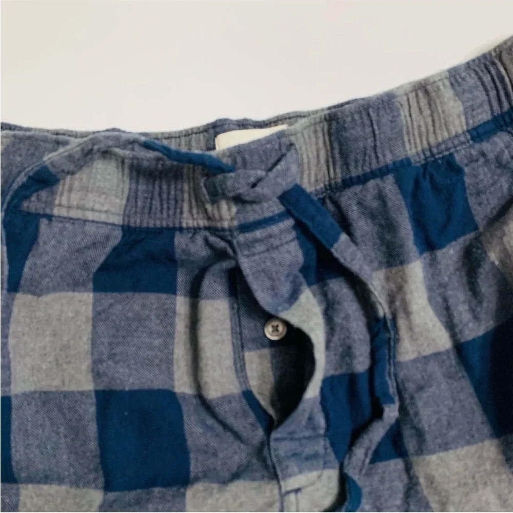 J. Crew Flannel Pajama Pant in Blue and Gray Buffalo Check Size Medium
